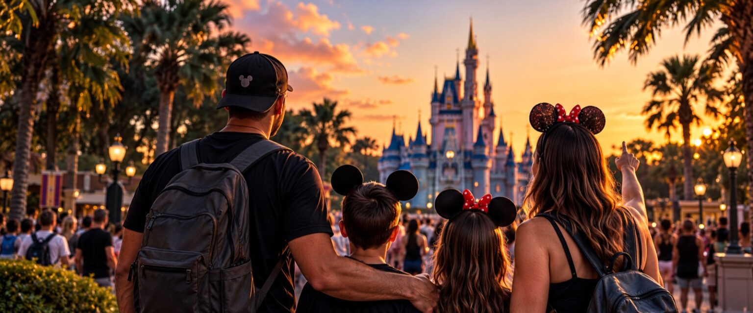 Family visiting Walt Disney World near Food Trucks Heaven in Kissimmee